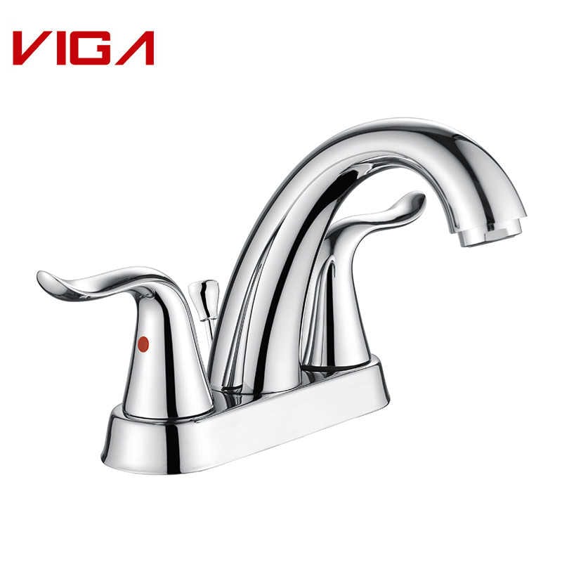 4′ Centerset Lavatory Faucet, Bathroom Faucet, Chrome Plated