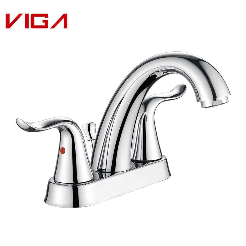 4′ Centerset Lavatory Faucet, Keran Bilik Air, Chrome Plated