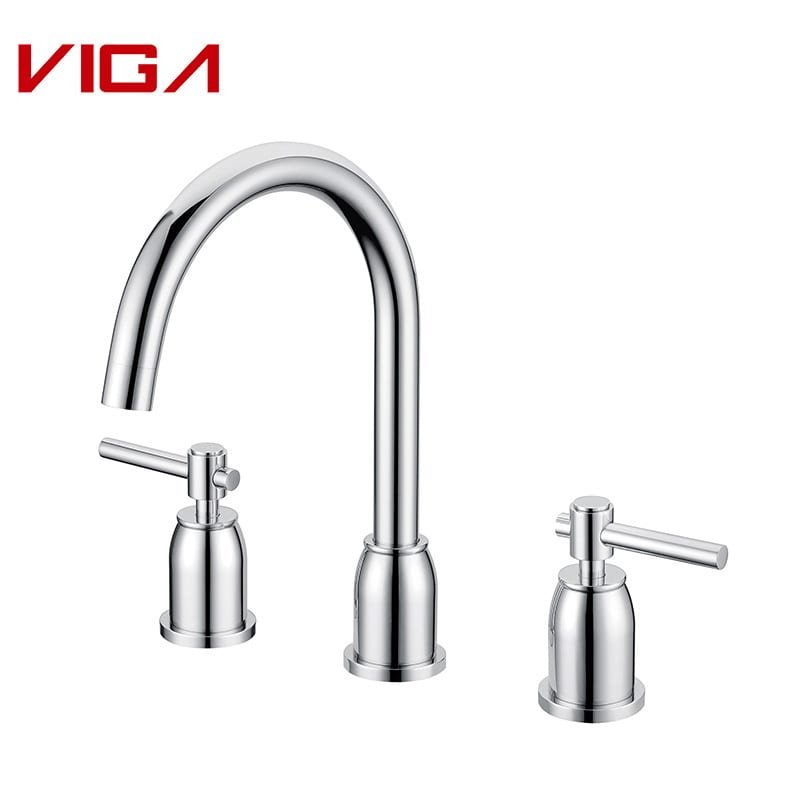 Deck Mounted 3-hole Basin Mixer, Dalawang Handle Basin Mixer, 8-pulgadang Faucet sa Banyo