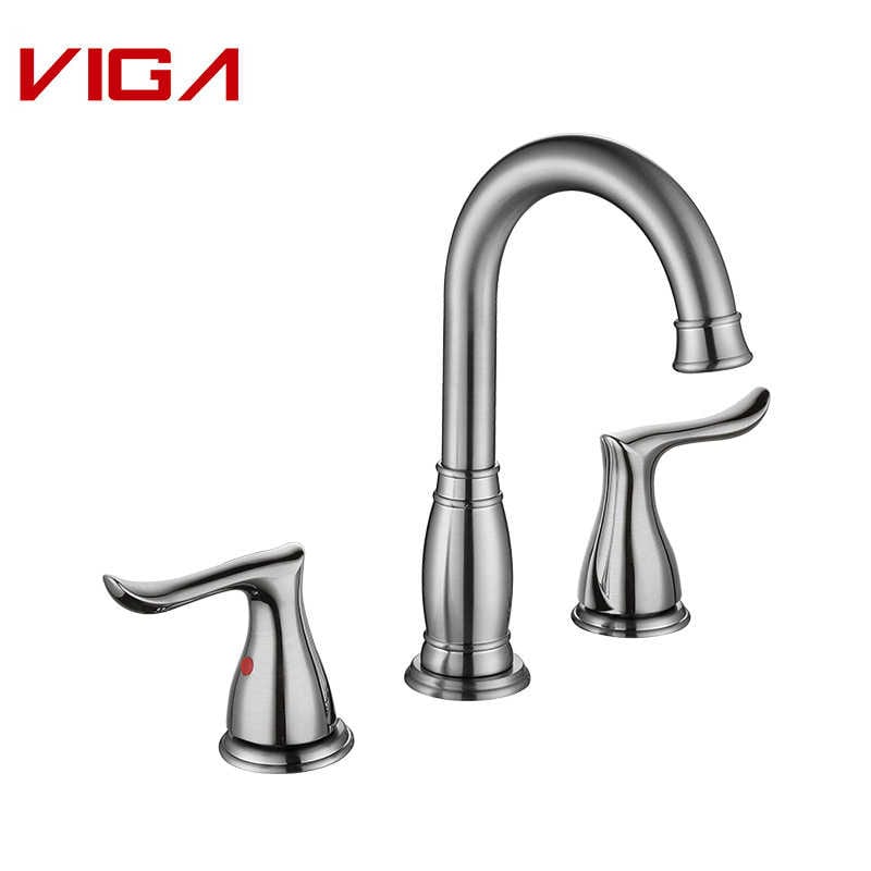 Deck Mounted 3-hole Basin Mixer, Dalawang Handle Basin Mixer, 8-pulgadang Faucet sa Banyo