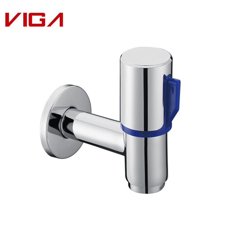 VIGA Single Cold Tap, Wall Mounted Brass Tap, Chrome Plated