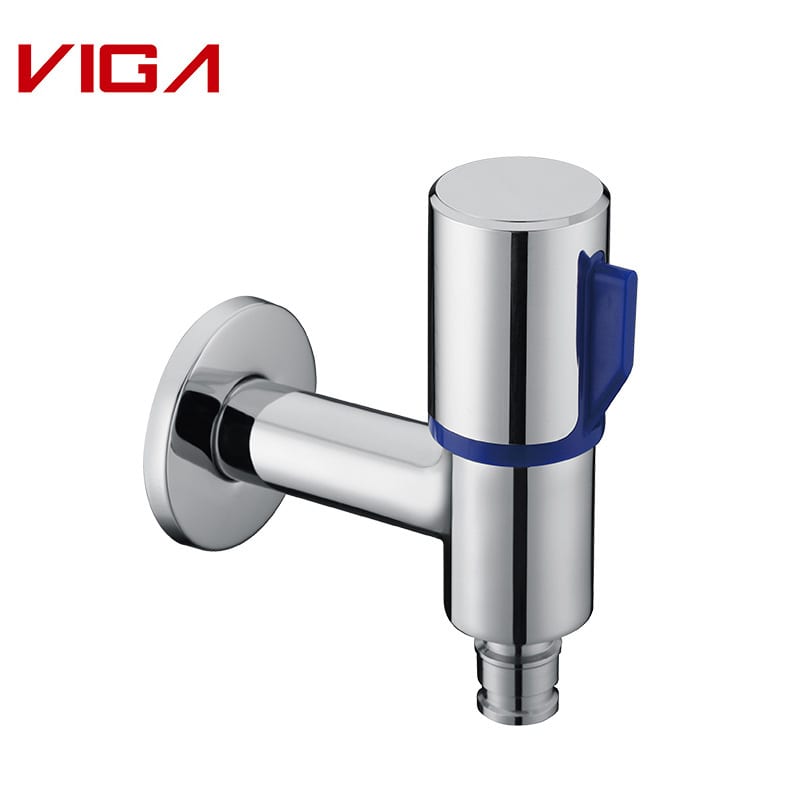 VIGA Single Cold Tap, Wall Mounted Brass Tap, Chrome Plated