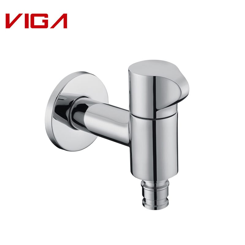 VIGA Low Price Wall Mounted Chrome Plated Brass Tap Single Cold Water Tap For Wash Machine
