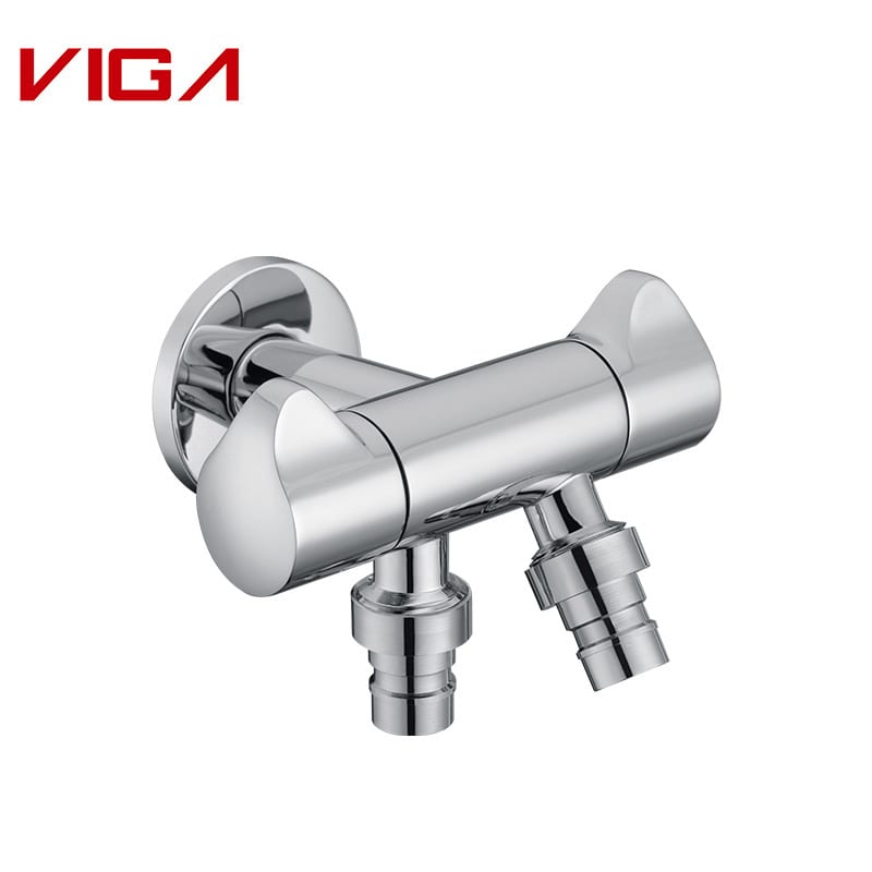 VIGA Brass Single Cold Tap, Water Tap, Wall Mounted, Verchromt