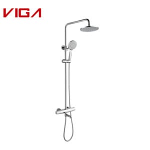 Thermostatic Shower Column Set, Chrome Plated