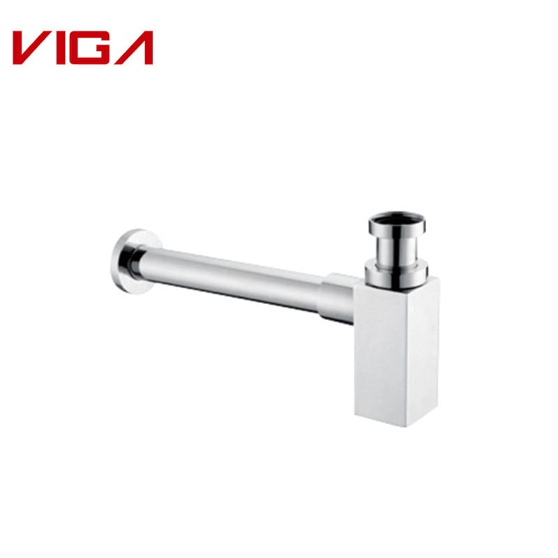 thumbnail image 2 of Chrome Bottle Trap Drain Kit For Bathroom Sink - Modern Basin Waste Pipe & Tap Connector 2 of 13