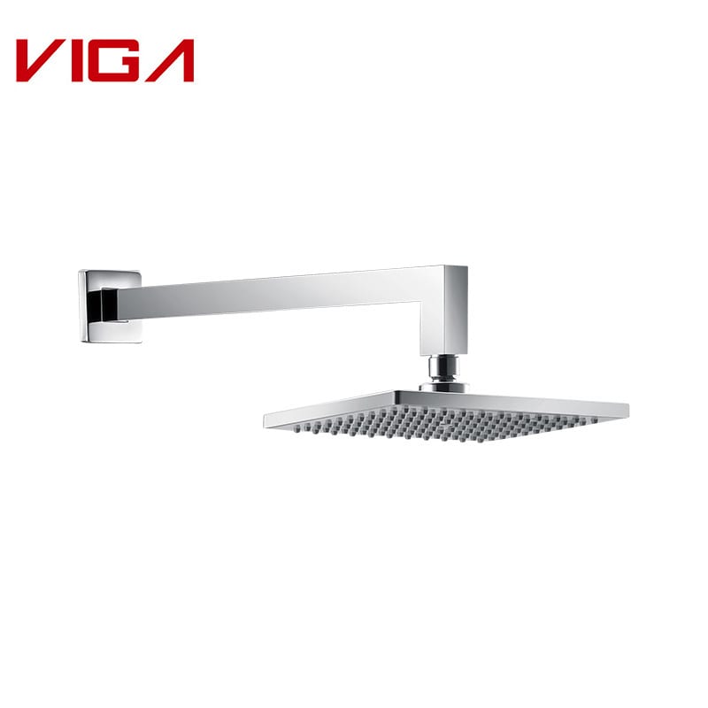 8 Inches  Rainfall Shower Head with Extension Shower Arm, Mạ crom