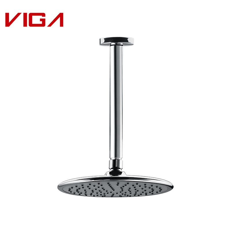 9′ Rain Shower Head, High Flow Large Bath Shower, Wall and Ceiling Mount
