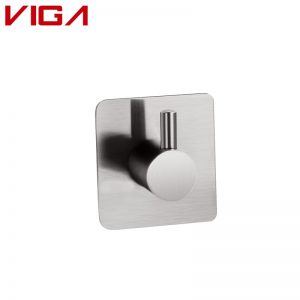 Stick-on Modern Brushed Steel Bathroom Hooks