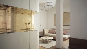 Get the Look of This Tiny Parisian Kitchen That Balances Matte and Shiny