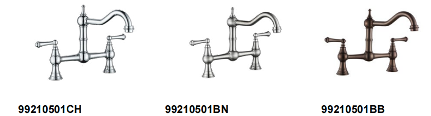 double handle kitchen faucet