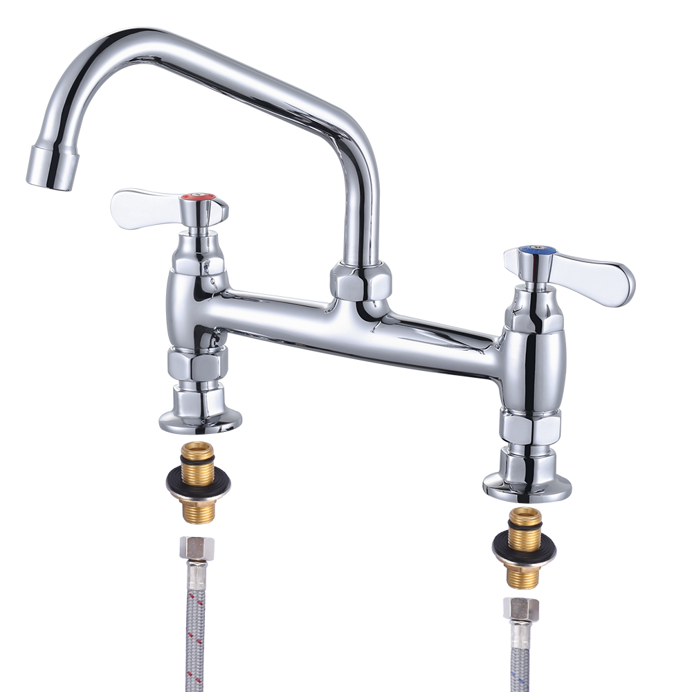 Commercial long spout long neck kitchen faucet - 2 Handles Kitchen Faucet - 7