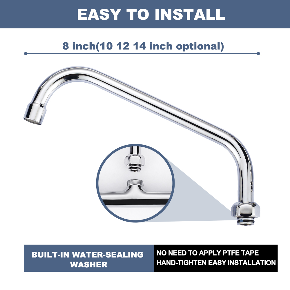 Commercial long spout long neck kitchen faucet - 2 Handles Kitchen Faucet - 5