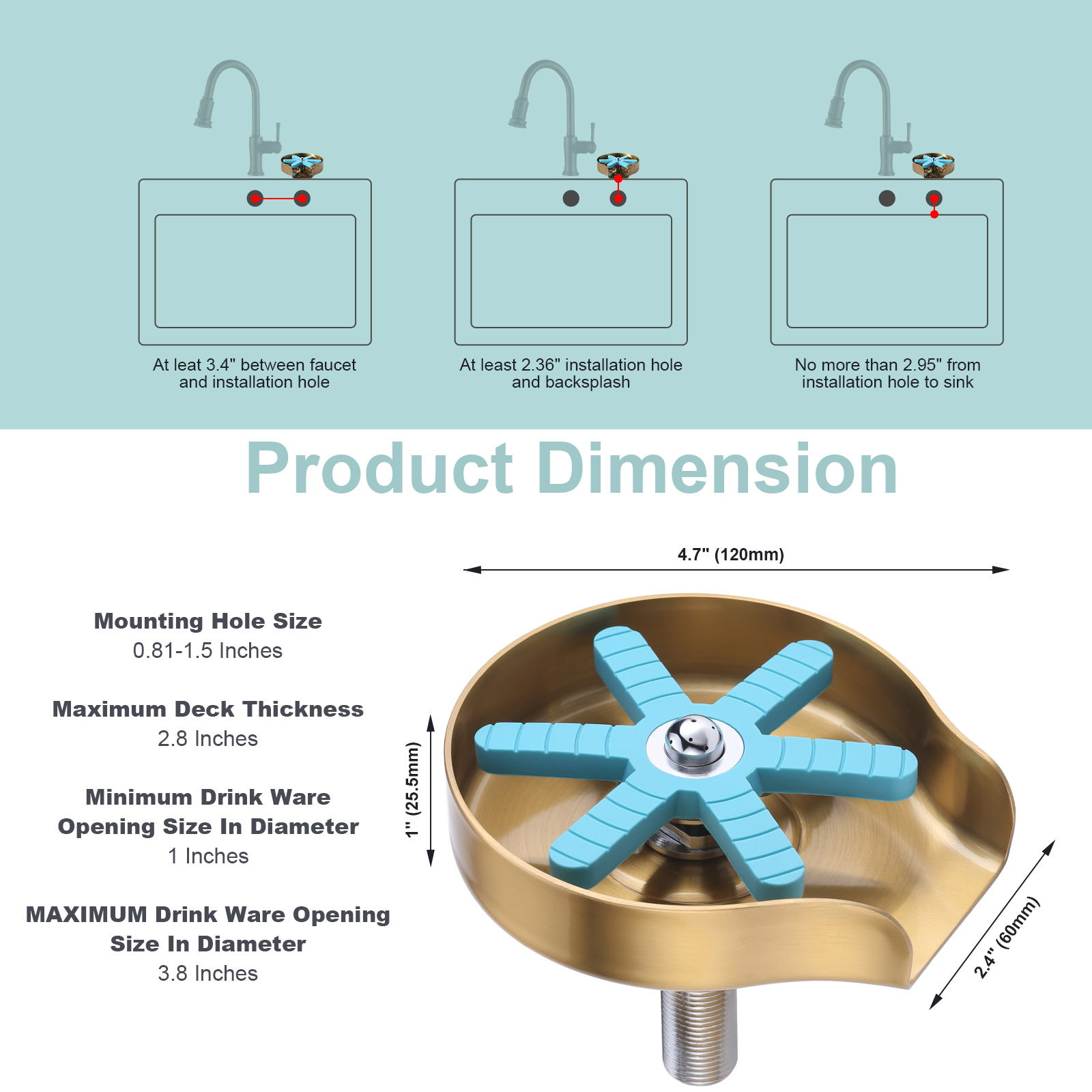 Simple DIY Installation Glass Rinser - Glass Rinser - 2