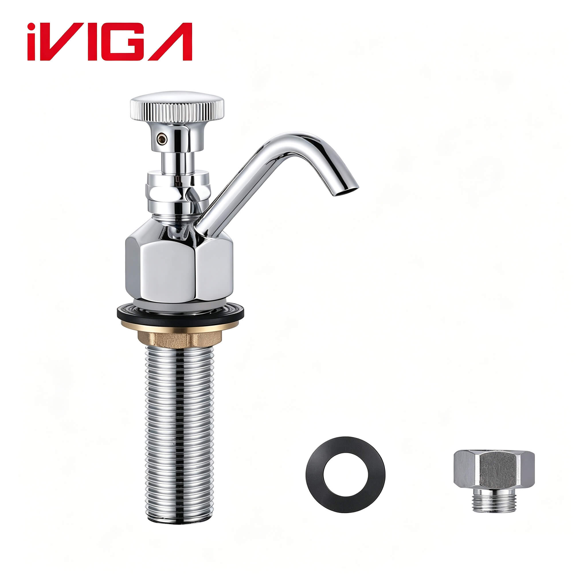 2316400C Chrome Brass Bar Faucet, Adjustable 360° Swivel Water Flow Dispenser Faucet for Bar Sink 1 - - 1