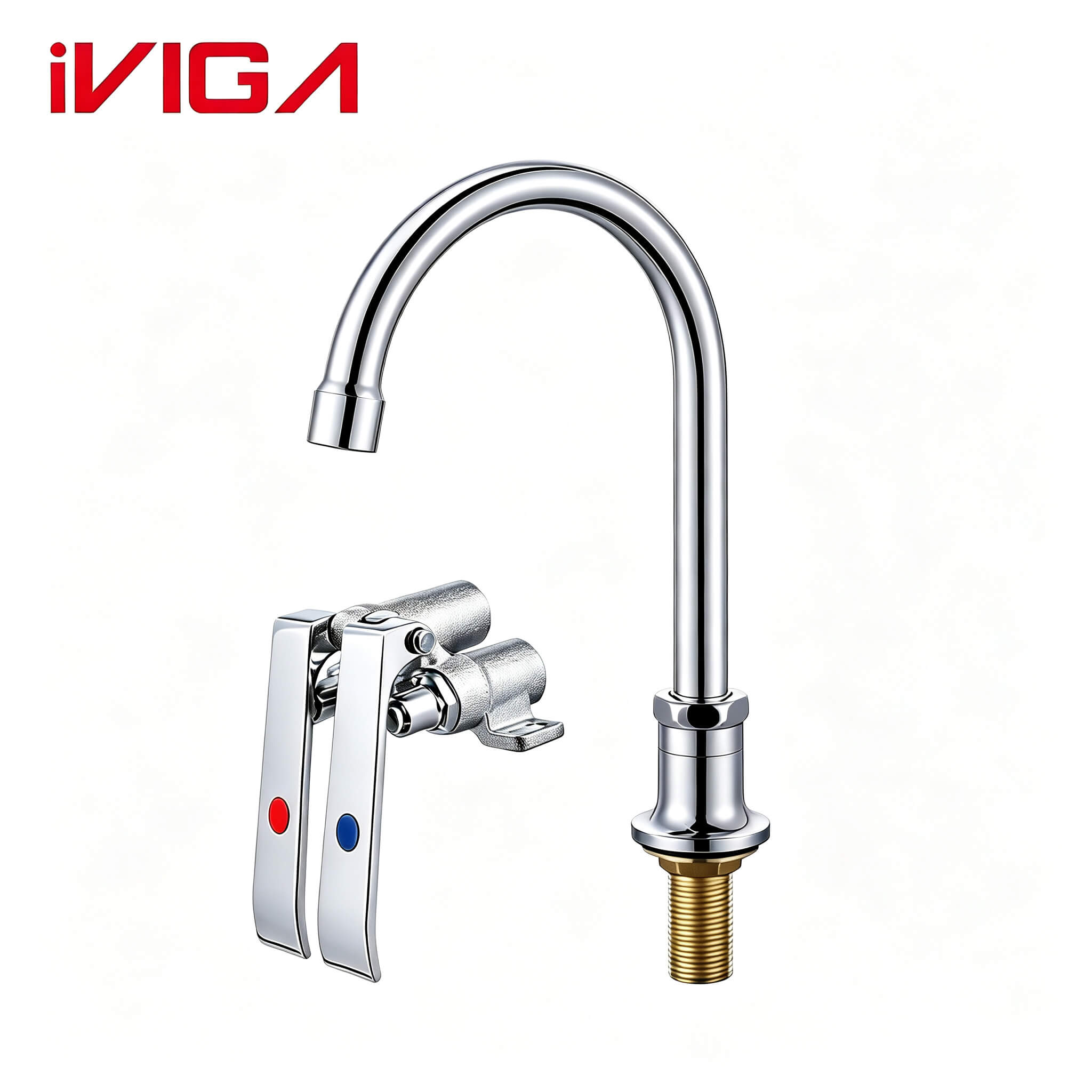 Knee Operated Kitchen Faucet, Heavy‑Duty 2316500C Chrome Hands‑Free Foot Valve Tap 1 - - 1
