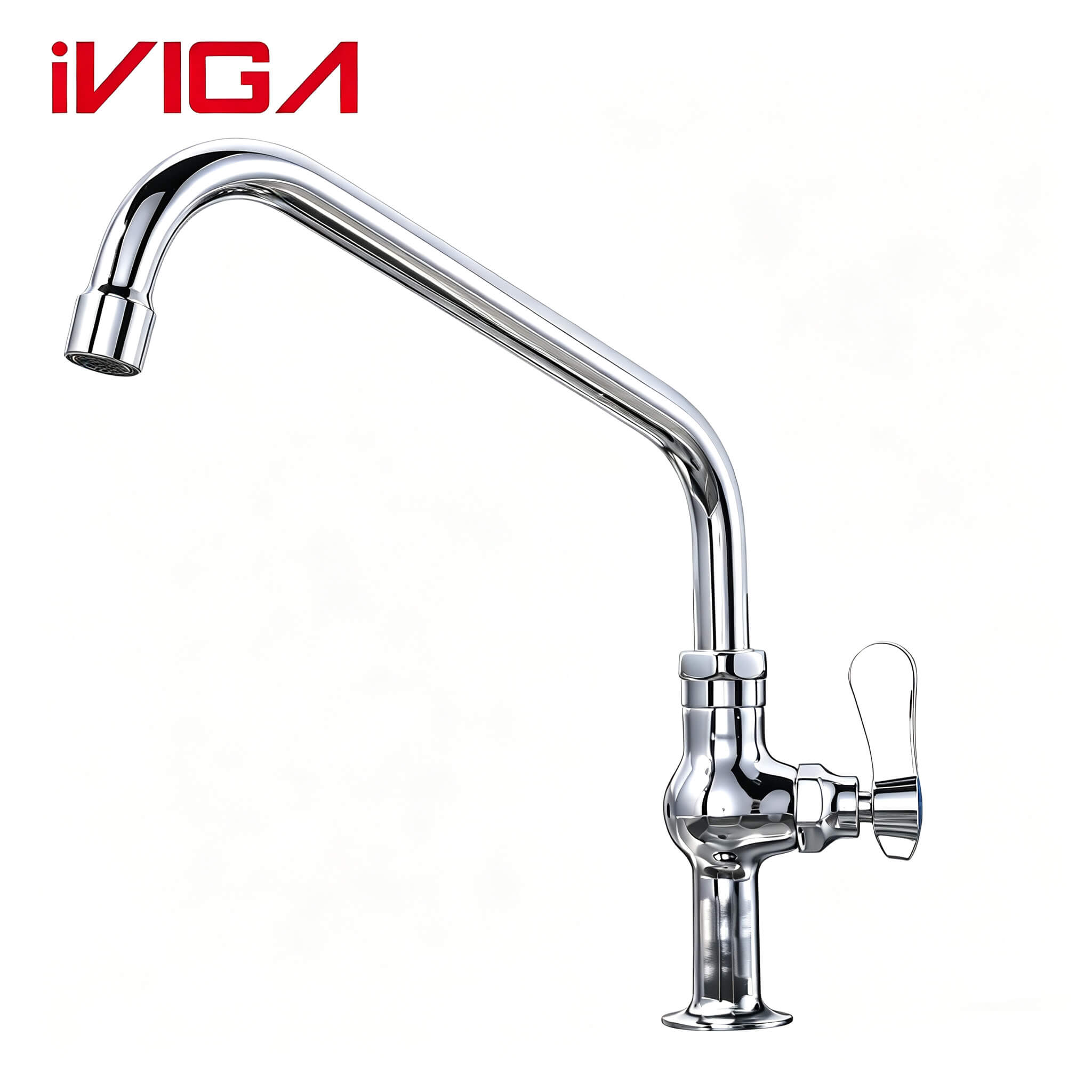2318200C‑10 360 Swivel Commercial Kitchen Bar Faucet | Chrome Stainless Steel