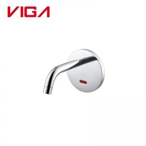 VIGA 49111101 chrome wall‑mounted touch‑less infrared sensor automatic basin faucet for commercial public restroom