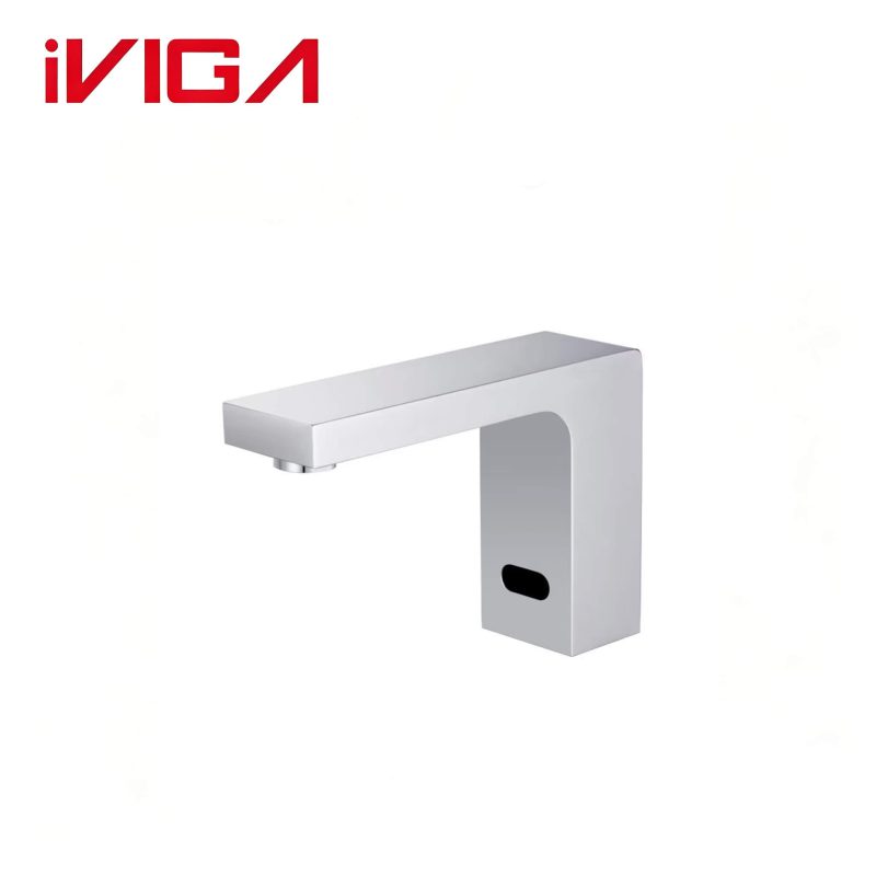 VIGA 49252104 Square Touchless Sensor Faucet, Modern Flat‑Spout Automatic Bathroom Sink Faucet, Polished Chrome Hands‑Free Basin Tap 1 - - 1