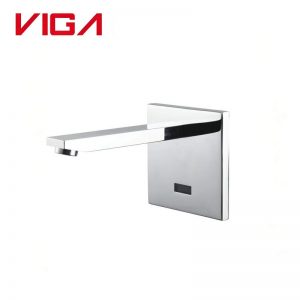 Wall mounted sensor bathroom faucet, VIGA 49612204 chrome concealed touch‑free automatic basin tap for commercial and residential washroom