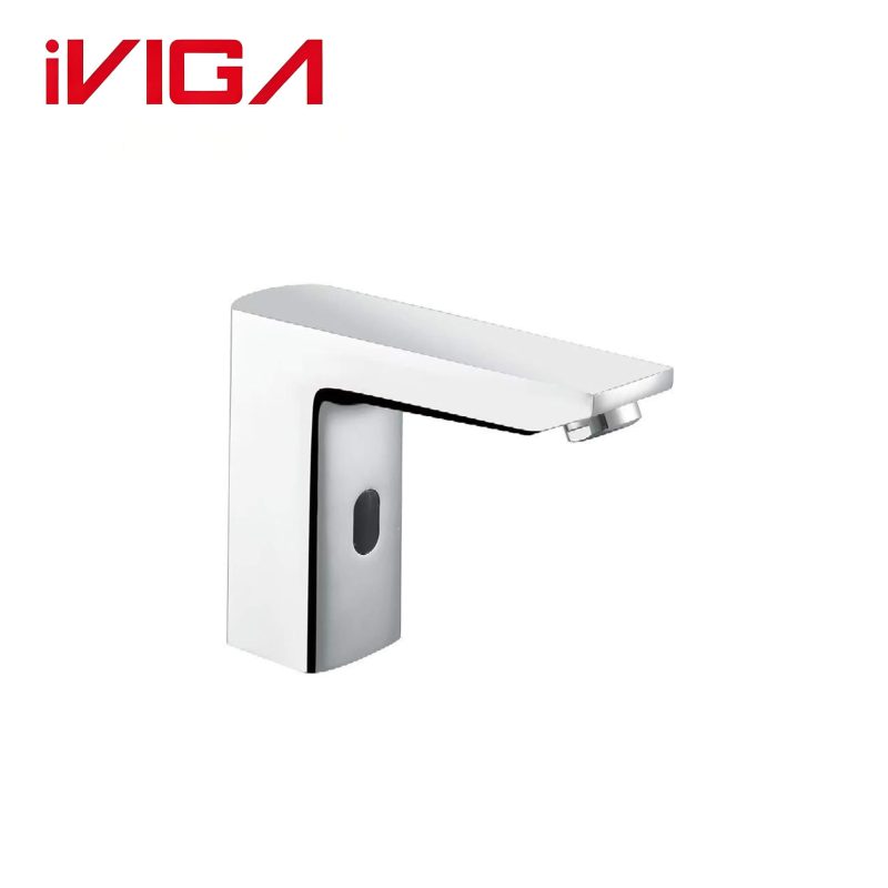 VIGA 49211102 Deck‑Mounted Sensor Faucet, Touch‑Free Infrared Automatic Basin Tap, Polished Chrome for Commercial Washrooms 1 - - 1