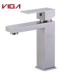 VIGA 1115A0 stainless steel basin mixer, brushed nickel