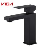 VIGA 1115A0B stainless steel basin mixer, matte black