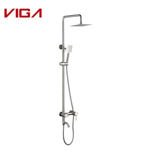 VIGA 43514202BN stainless steel shower column set, brushed nickel