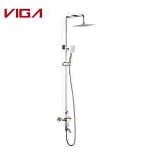 VIGA 43514302BN stainless steel shower column set, brushed nickel