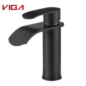 VIGA 99115401DB stainless steel waterfall basin mixer, matte black