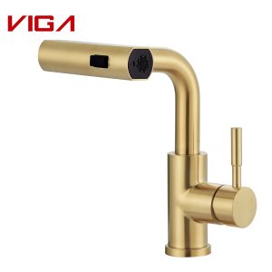 VIGA 99116001BFT stainless steel kitchen mixer, brushed gold