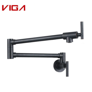 VIGA FAUCET Hot And Cold Pot Filler Faucet, Black Kitchen Mixer