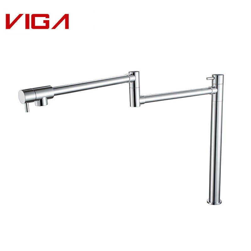 VIGA FAUCET Hot And Cold Pot Filler Faucet, Kitchen Mixer, Chrome Plated