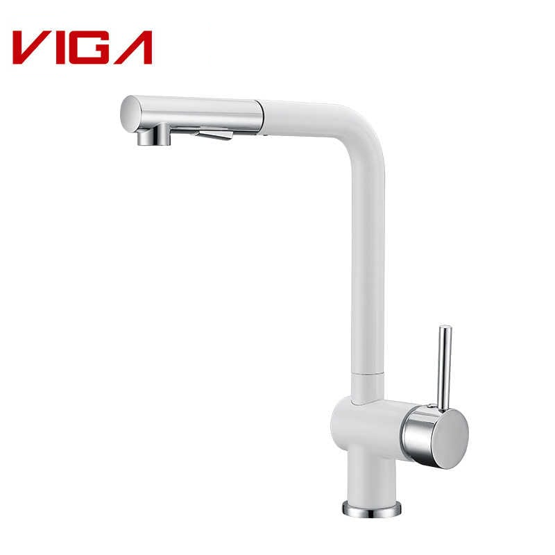 Keukenkraan | VIGA 42202401LWC | Chroom | Wit | Messing