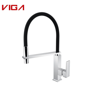 Kitchen Mixer, Pull-out Kitchen Sink Mixer, Brass, Chrome plated