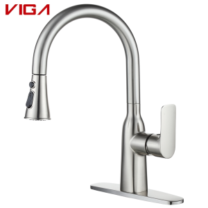 Flexible pull down kitchen faucet tap